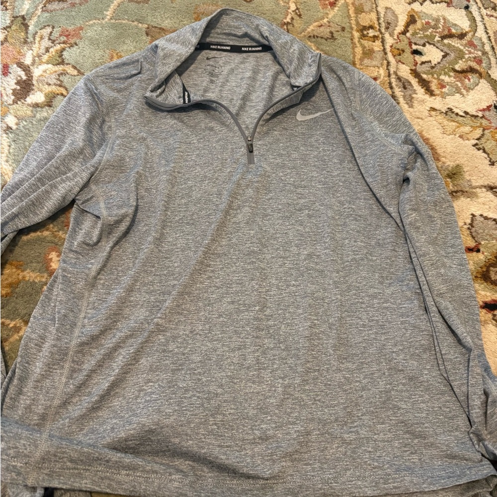Nike Running Gray Quarter-Zip Pullover